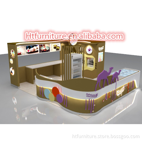 Free 3D rendering ice cream concept kiosk design